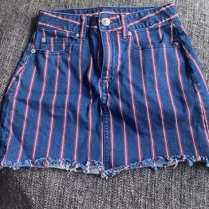 striped american eagle skirt